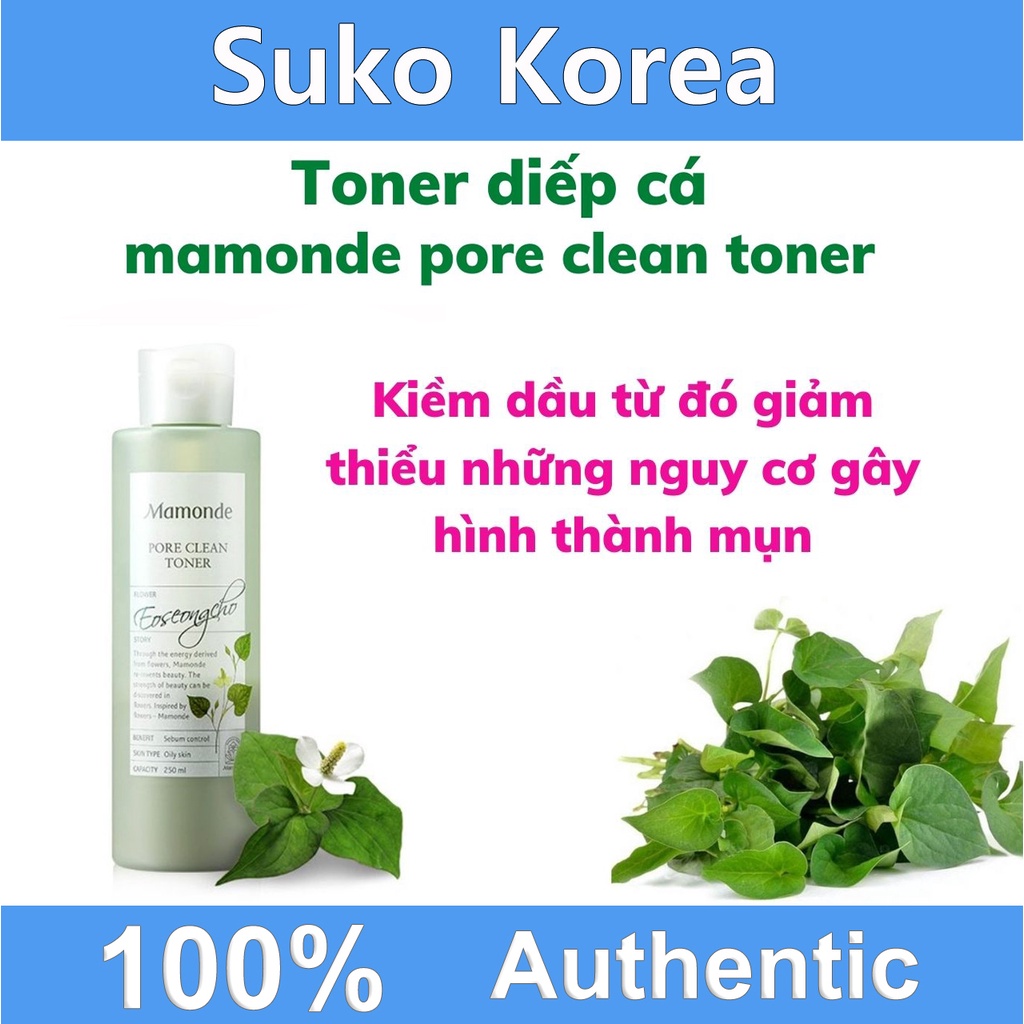 Nước hoa hồng diếp cá mamonde, Toner rau diếp cá Mamonde Pore Clean Eoseongcho chính hãng 250ml | BigBuy360 - bigbuy360.vn