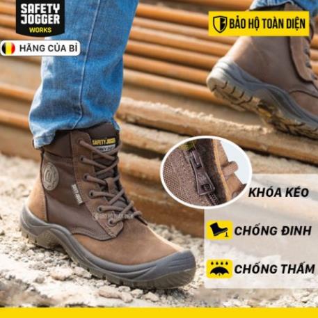 (CHÍNH HÃNG) Giày bảo hộ lao động nhập khẩu chính hãng Safety Jogger Rush - Có dây kéo. 💚