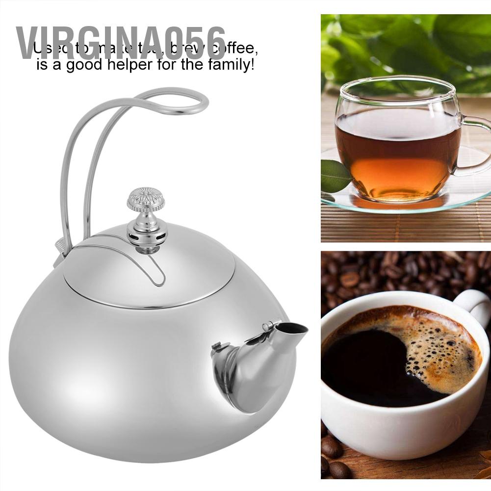 Virgina056 Classical 1.5L Stainless Steel Teapot Induction Cooker Teakettle Fast Water Heating Boiling Pot