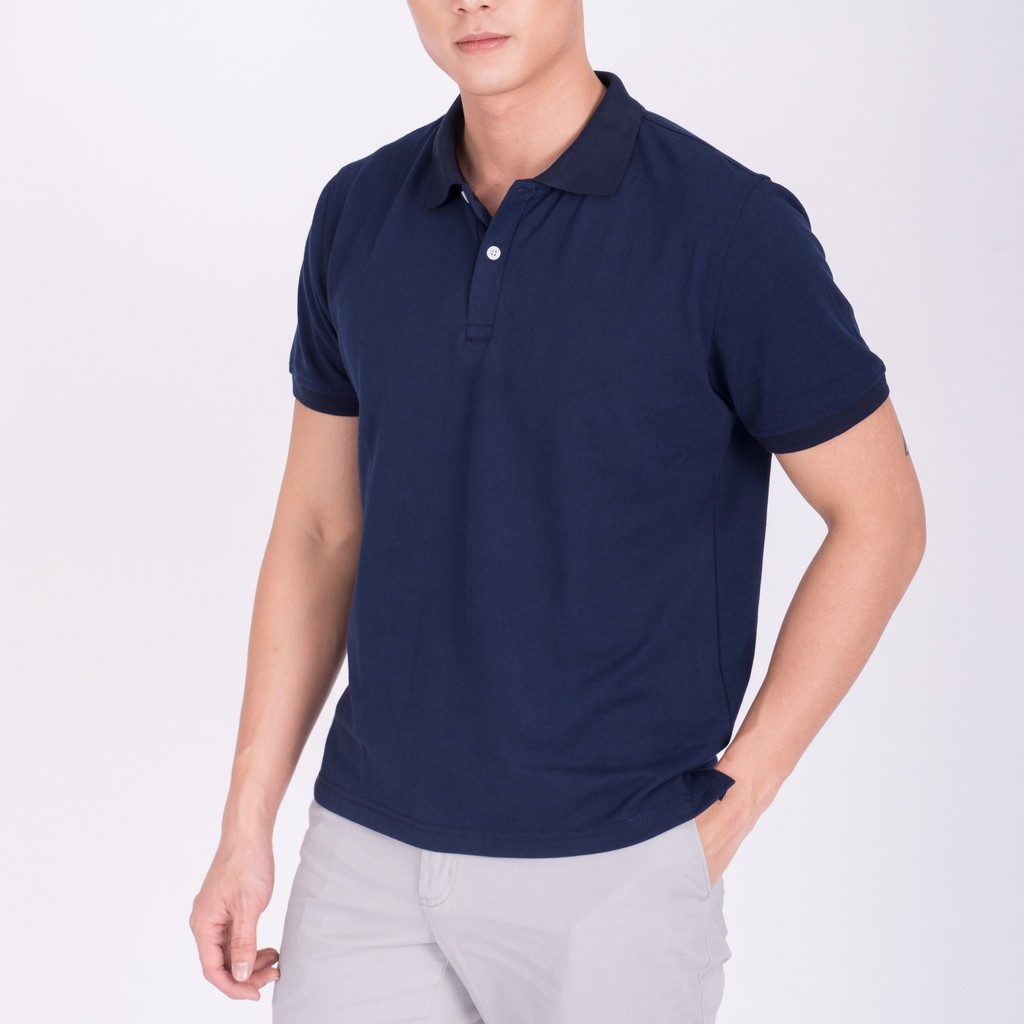 Áo thun nam cổ bẻ Kojiba ngắn tay áo polo nam trơn dáng ôm vải cotton co giãn ACB01