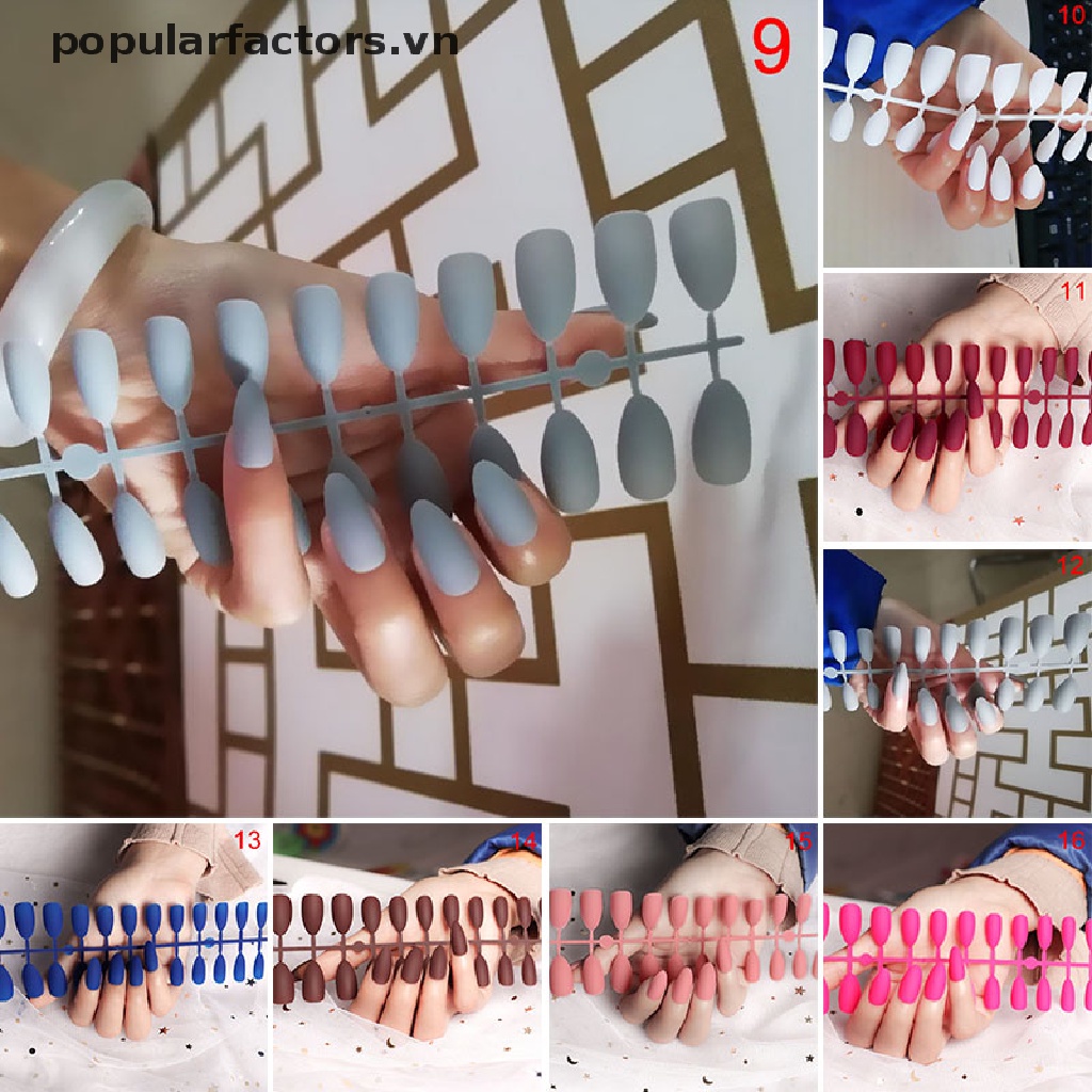 Bộ 24 Móng Tay Giả Bằng Acrylic Thời Trang