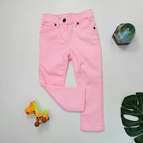 [14Y] Quần jean bé gái Crewcuts hồng đậm