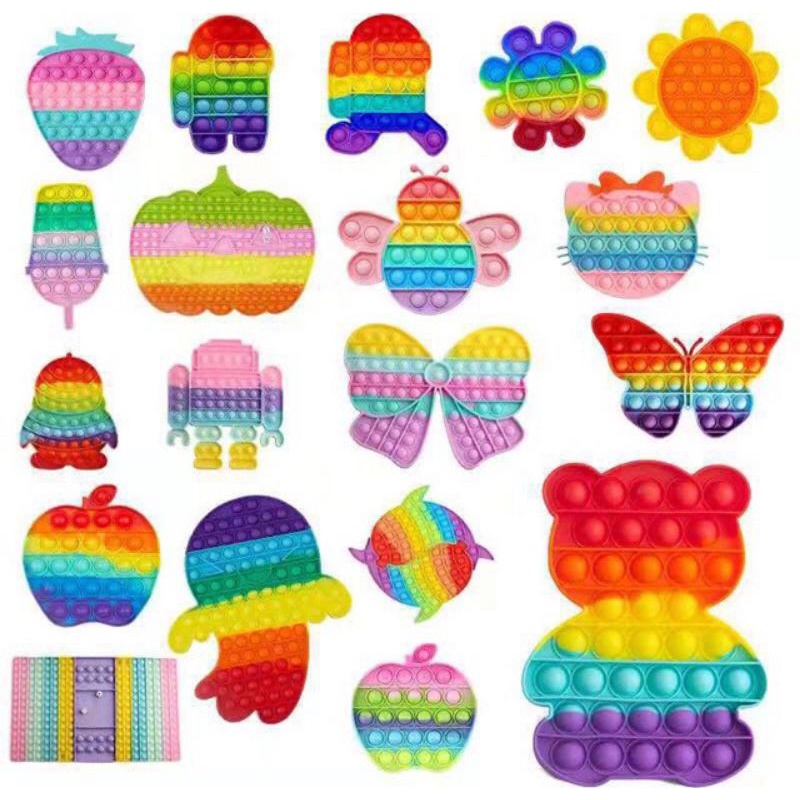 Đồ chơi giải trí thông minh, Pop It 2021, giảm căng thẳng hiệu quả cho người lớn, trẻ em