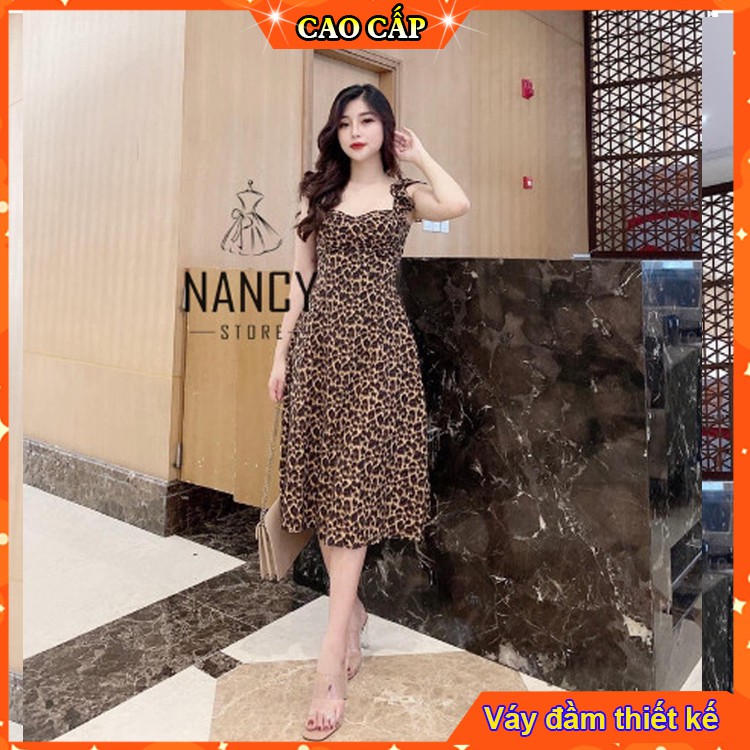 Váy body dáng xòe,cúp ngực vải lụa cao cấp Nancy A5