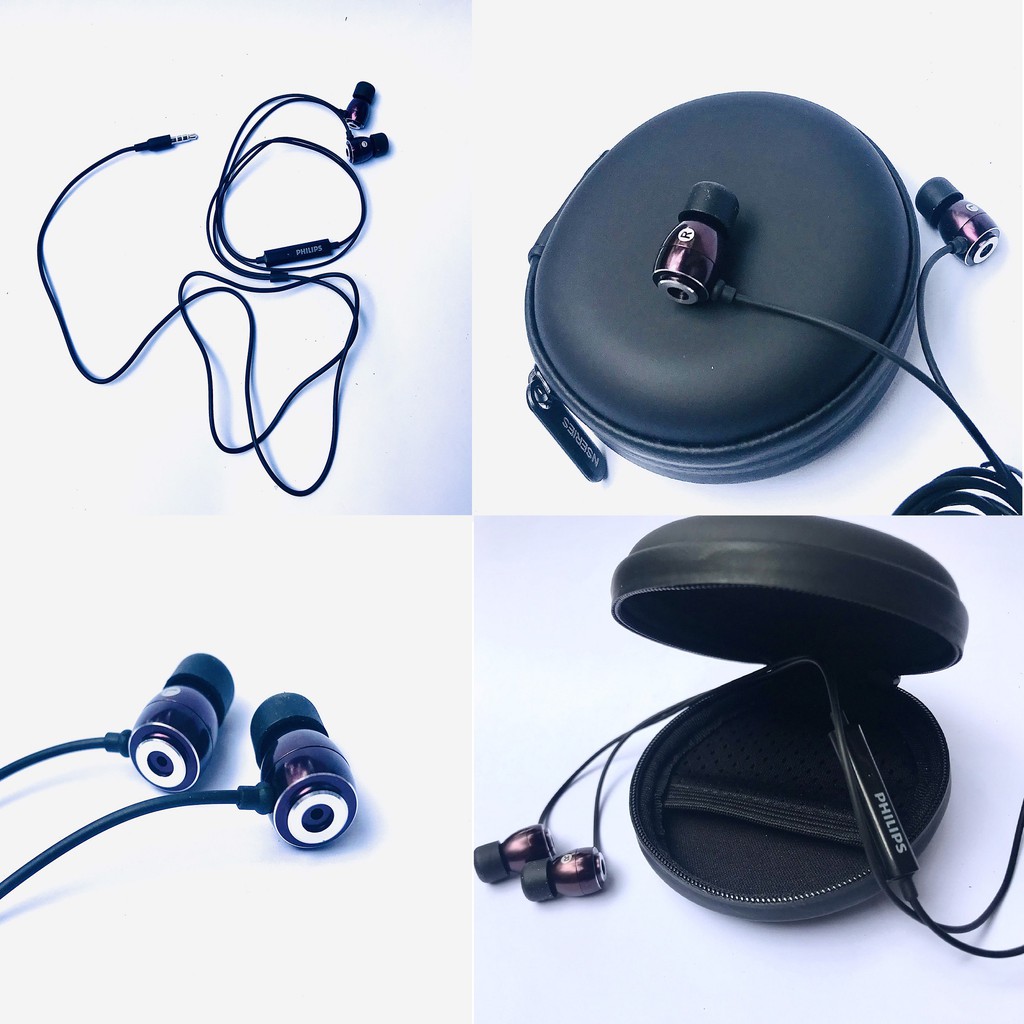 Tai Nghe PHILIPS Chính Hãng, Mẫu Mới, Chân 3.5mm, Tặng Kèm Túi Đựng, Bass Mạnh Mẽ, Chất Âm Cực Hay