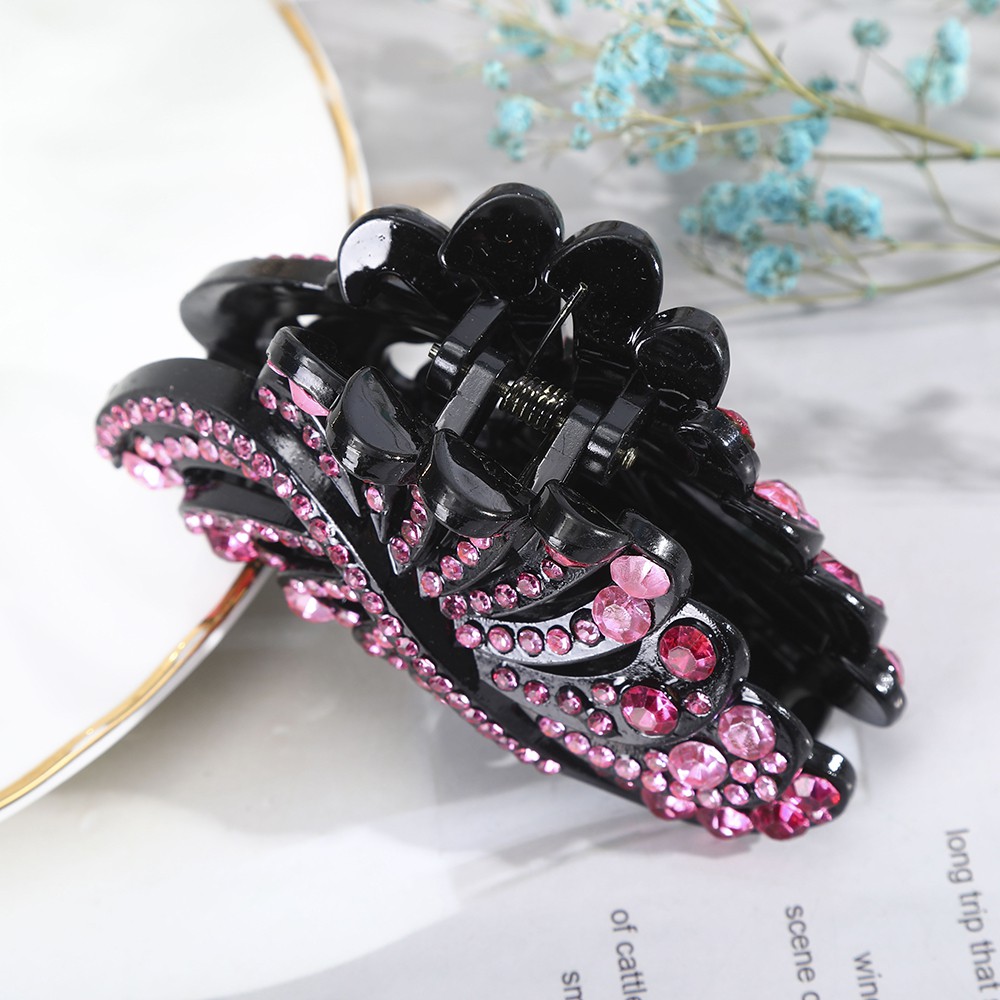 Kẹp tóc đính đá xinh xắn phong cách thời trang tùy chọn màu sắc