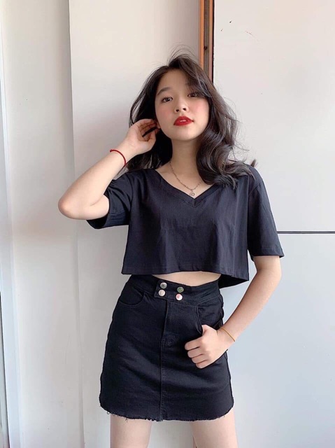 ÁO CROPTOP CỔ TIM_