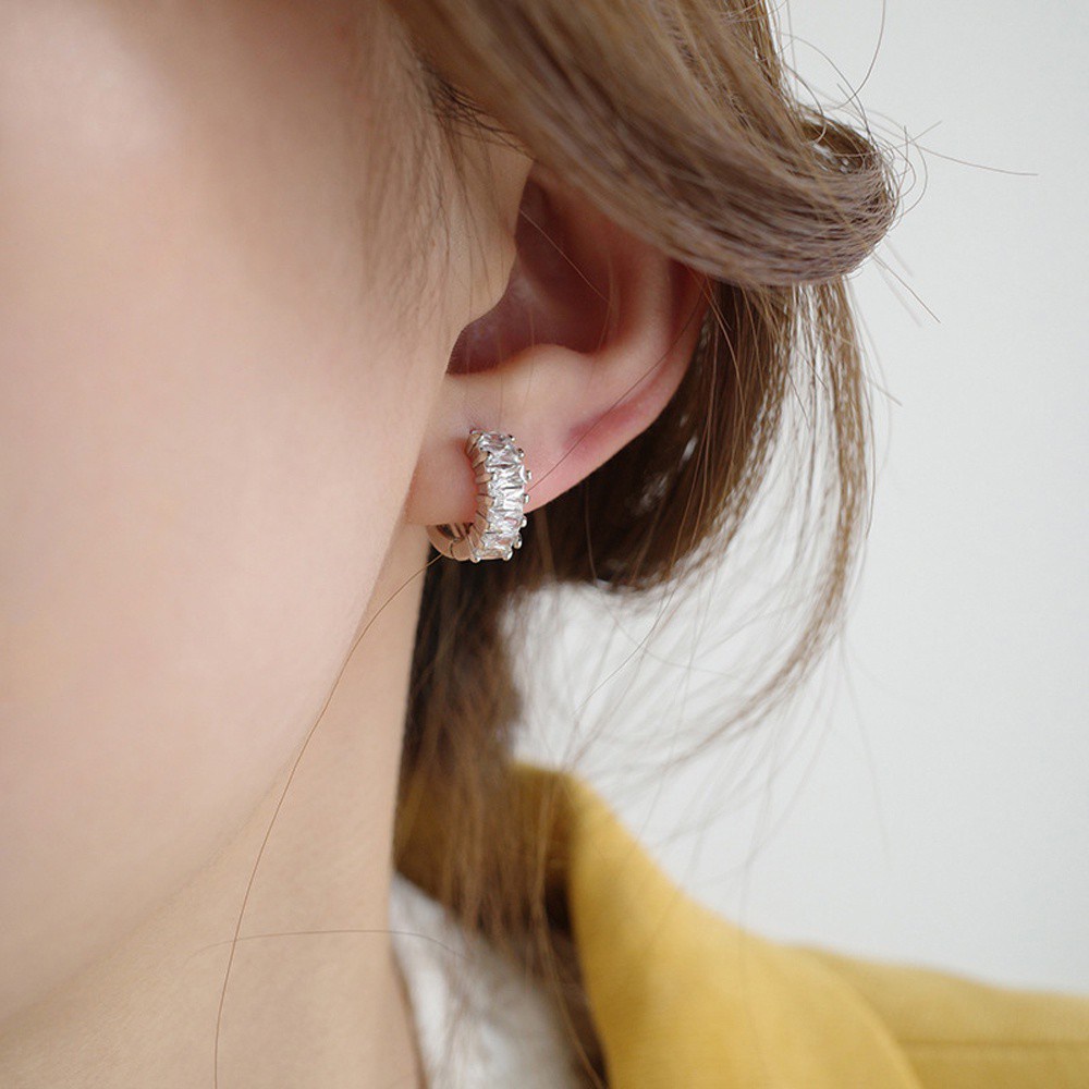 Khuyên Tai Vòng Tròn Nhiều Màu Thời Trang Cổ Điển Cho Nữ