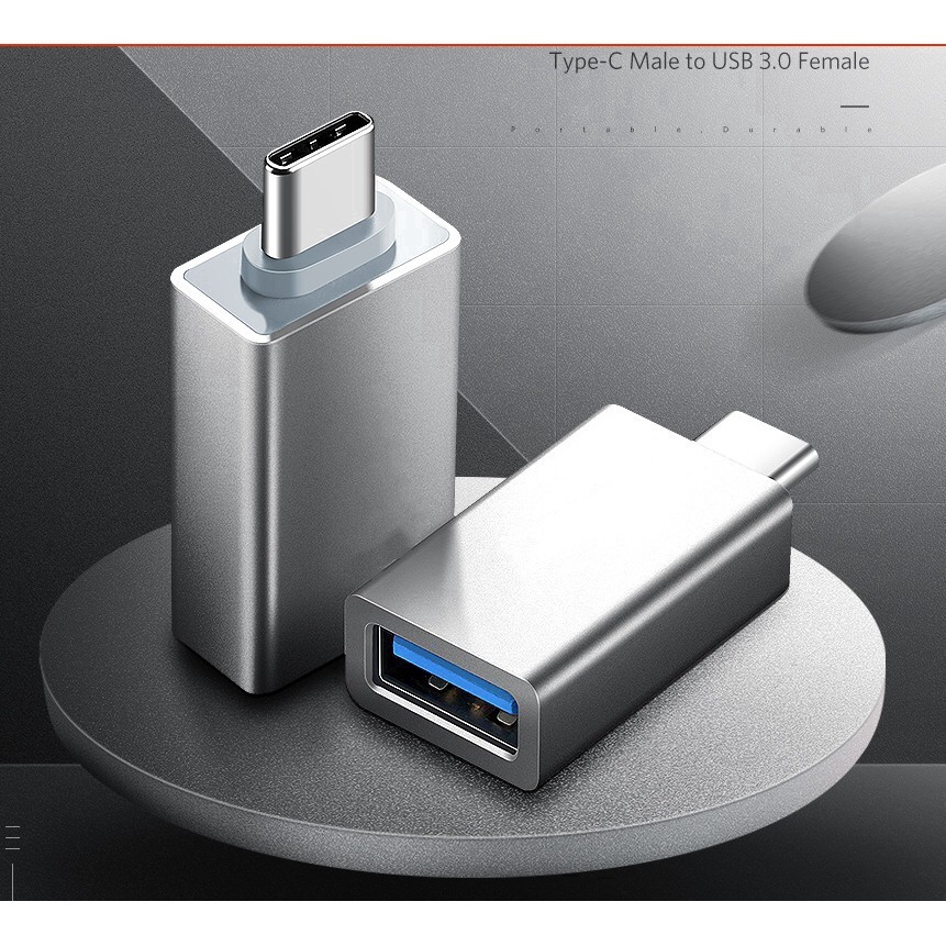 Thiết bị nối dài cáp OTG chuyển đổi đầu cắm loại C sang ổ cắm USB 3.0 dùng cho điện thoại và macbook