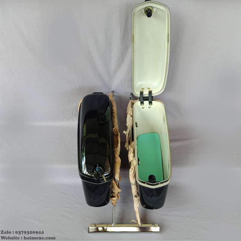 Cặp thùng hông xe máy màu đen rộng 13,5cm