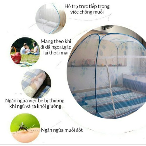 Màn bung gập gọn loại 2x2.2m dành cho mọi gia đình tiện lợi