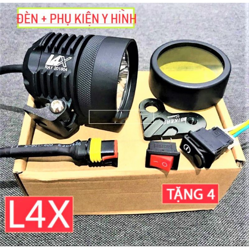 SIÊU SÁNG VỚI BỘ ĐÈN TRỢ SÁNG L4X XE MÁY VÀ ÔTÔ MẪU MỚI RA TẶNG PHỤ KIỆN