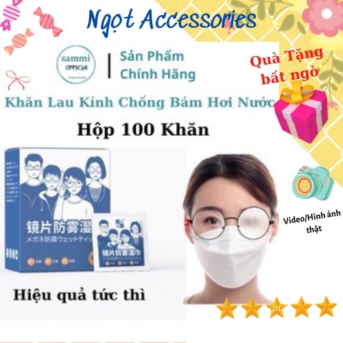 Khăn Lau Kính Chống Bám Hơi Nước Miếng Lau Kính Chống Sương Mù Giấy Lau Kính Chống Mờ Sương Vân Tay Bụi Bám