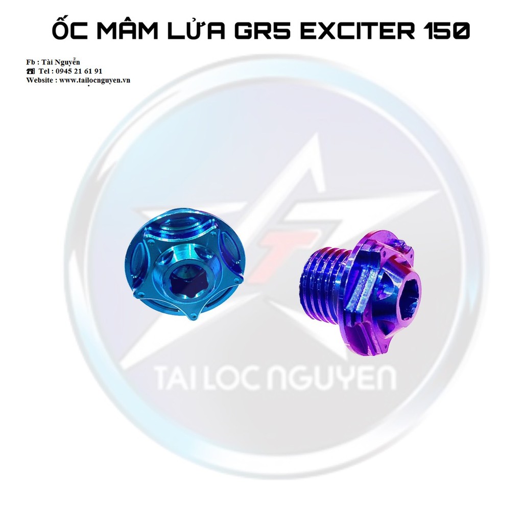 ỐC MÂM LỬA TITANIUM GR5 CHO EXCITER 150