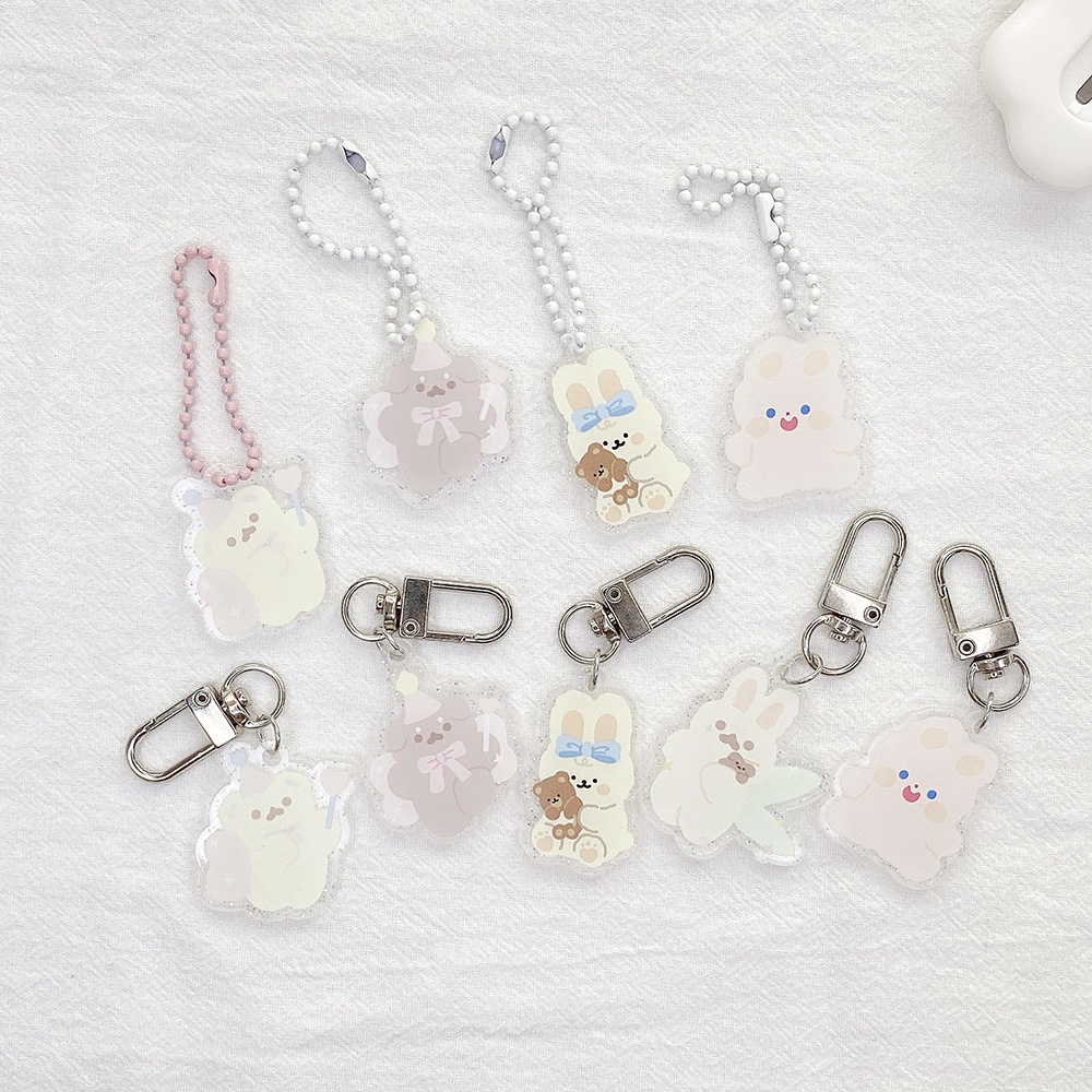 Móc khóa trang trí hình thỏ hoạt hình đáng yêu cho Airpods