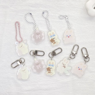 Móc khóa trang trí hình thỏ hoạt hình đáng yêu cho Airpods