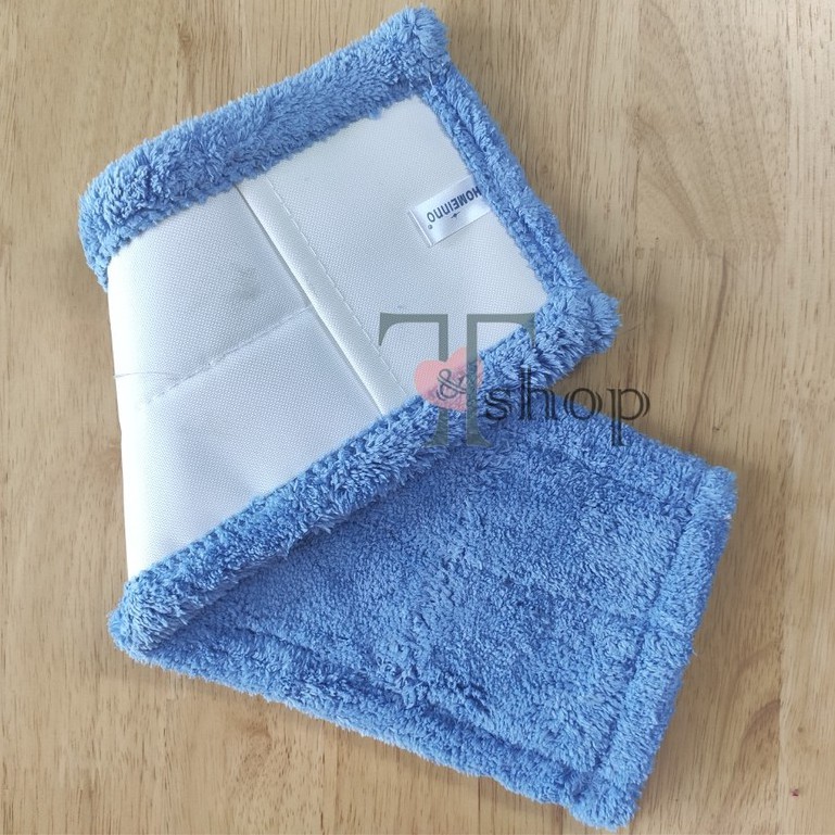 Tấm Lau Nhà Thay Thế San Hô 45cm Kiểu Cài Homeinno Vải Microfiber Nhiều Màu (KHÔNG CÂY LAU)