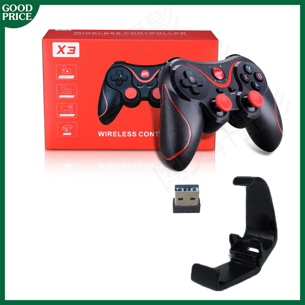 Tay cầm chơi game bluetooth X3/ C8 - đế kẹp điện thoại và usb chơi trên PC