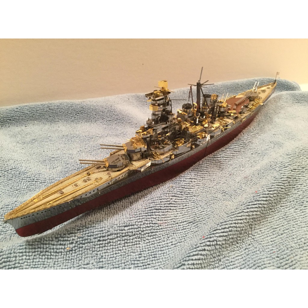 Chưa Ráp Mô Hình Thép 3D Tàu Chiến Thiết Giáp Hạm Nhật Bản Piececool Kongou Battleship