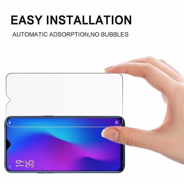 Cường lực Oppo F9 trong suốt loại tốt dùng được mọi loại ốp lưng ( tặng keo mép giấy lấy bụi )