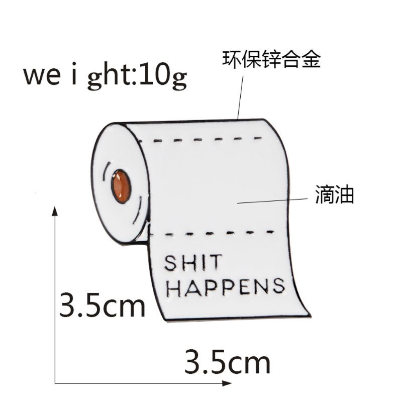 Ghim Cài Áo / Balo / Quần Áo Hình Toilet Màu Trắng Độc Đáo