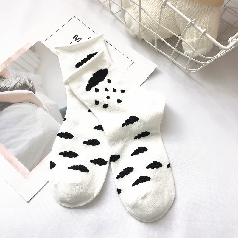 Vớ họa tiết dễ thương phong cách Nhật Bản thời trang nữ