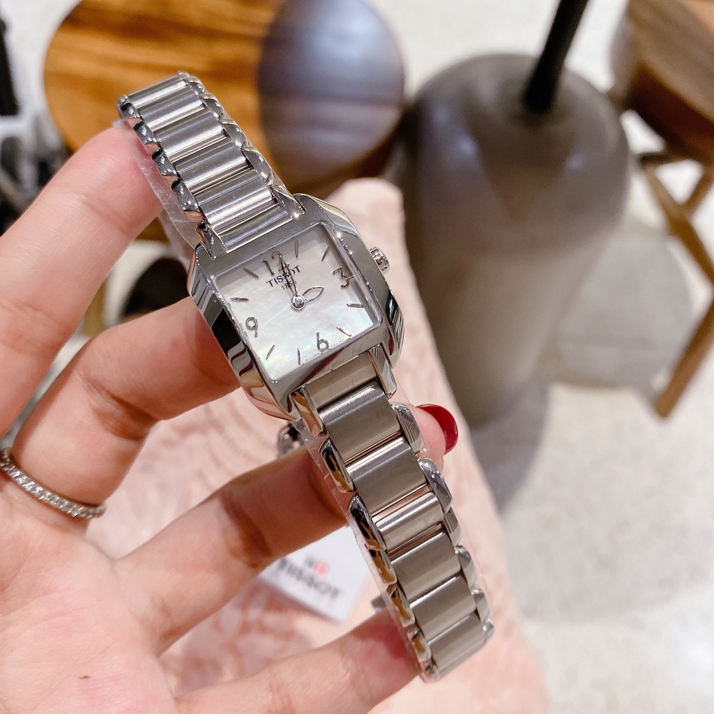 Đồng hồ nữ chính hãng Tissot T-Wave Mother of Pearl Ladies Watch T02.1.285.82 - Máy Pin Thụy Sĩ - Kính Sapphire