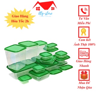 Bộ hộp nhựa đựng thực phẩm 17 món hộp nhựa đựng thức ăn kèm nắp 17 món