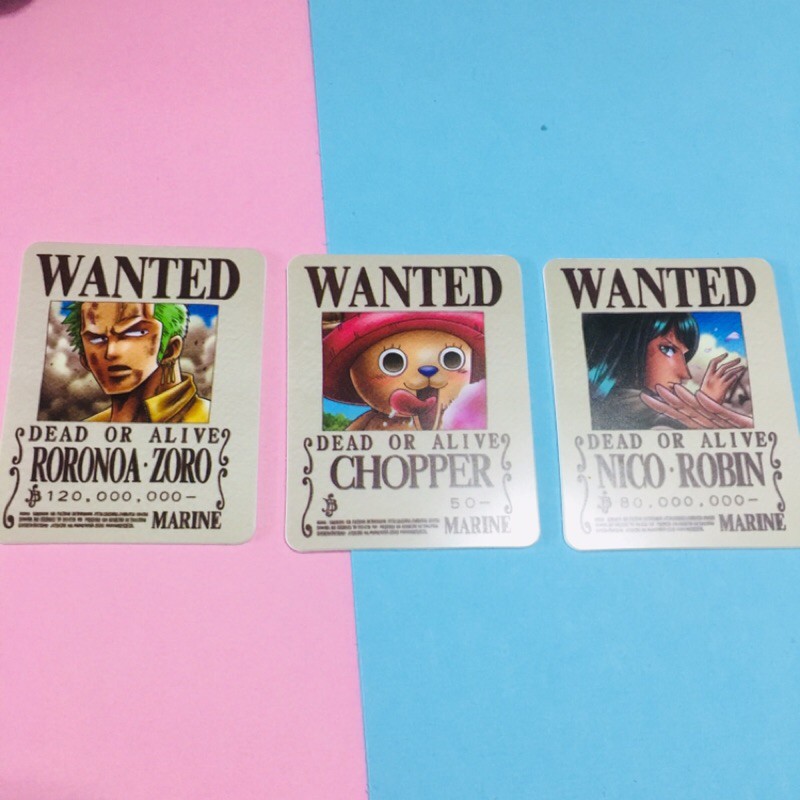 Thẻ Toonies One Piece - Thẻ WANTED đã bóc