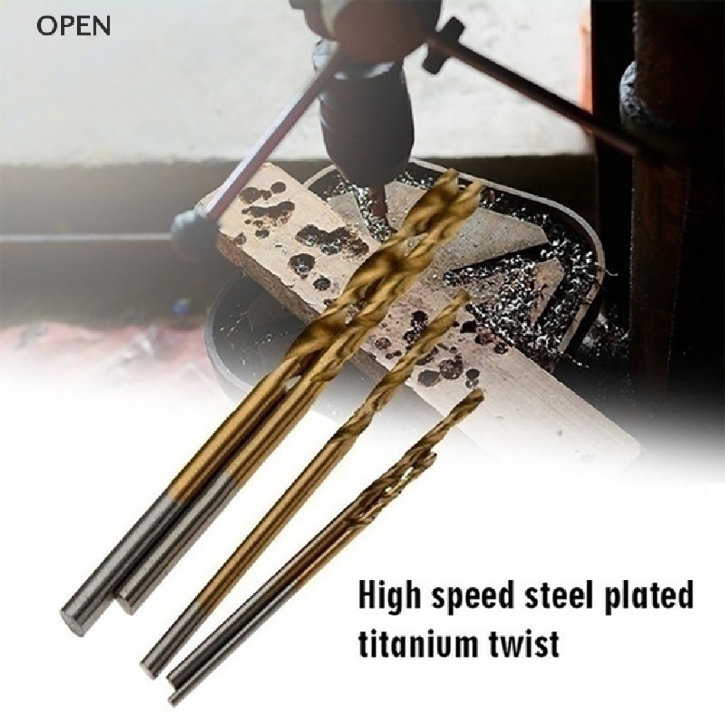 Bộ 100 / 50 Mũi Khoan Thép Phủ Titan Tốc Độ Cao
