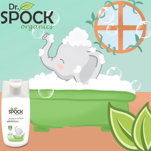 Dr.Spock Organics Sữa tắm gội hữu cơ cho bé 400ml