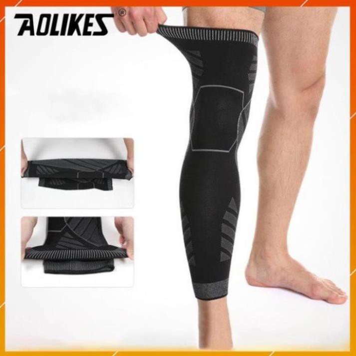 Đai ống dài chống căng cơ chân đùi AOLIKES HX 7060 (1 cái), Đai bó gối chuyên gym, chính hãng