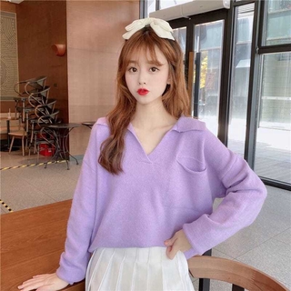 Áo Len Nữ Dài Tay Cổ Tròn Thời Trang