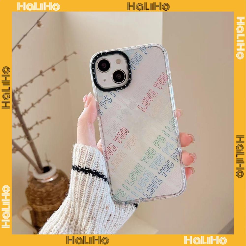 iPhone Case Silicone Soft Case Clear Case Thickened Shockproof Protection Camera Color English Compatible For iPhone 11 iPhone 13 Pro Max iPhone 12 Pro Max iPhone 7 Plus iPhone xr