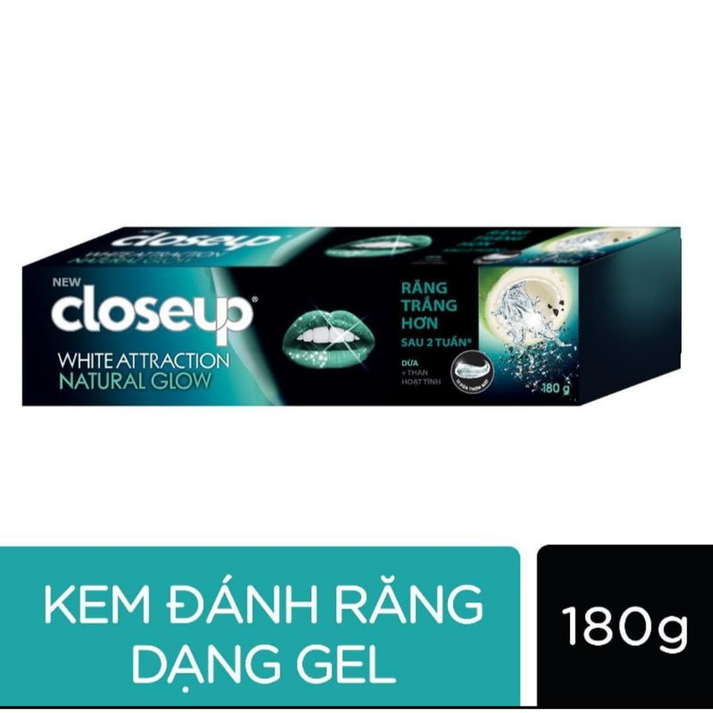 set 2 kem đánh răng closeup dừa 180gr