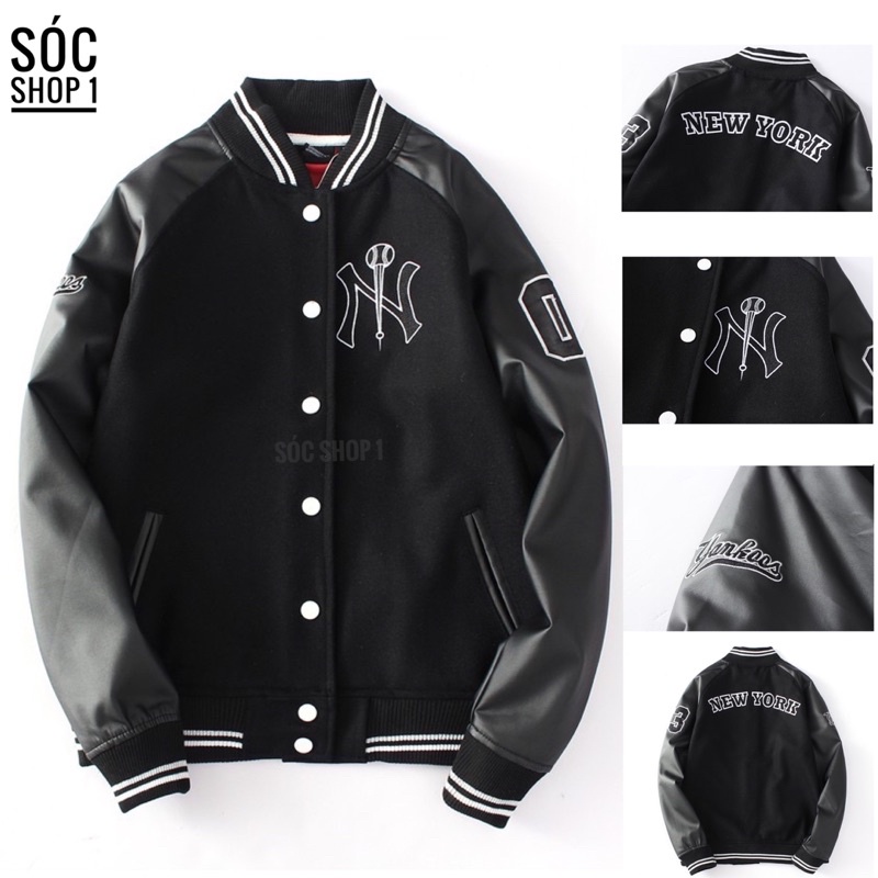 [SIÊU HOT] Áo Bomber Pha Tay Da Siêu Chất