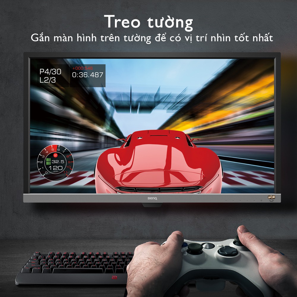 Màn hình máy tính BenQ EL2870U 28 inch 4K HDR, độ phản hồi 1ms chơi Game PS5, Xbox One X tích hợp tính năng bảo vệ mắt