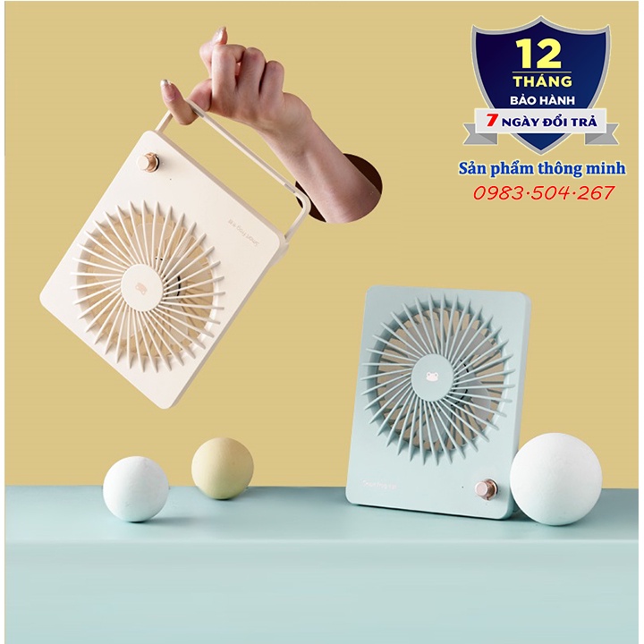 Quạt tích điện để bàn mini Xiaomi Smart Frog KW-MF200/KW-MF300/KW-MF900 - dung lượng 2000 mAh - 7 giờ sử dụng