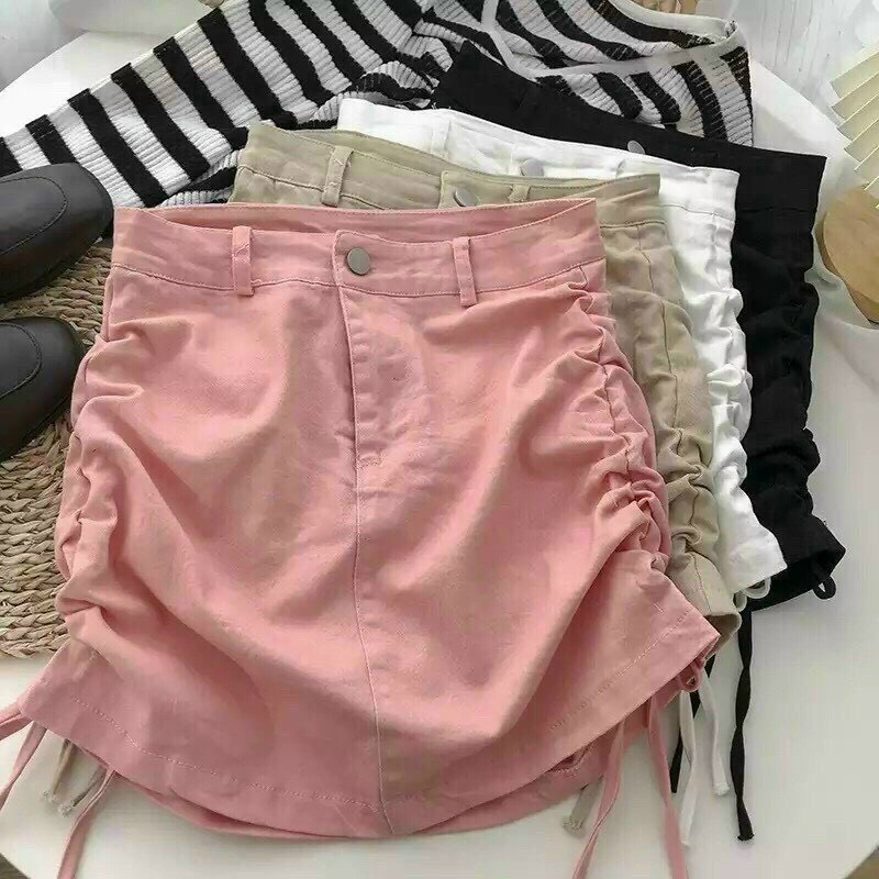 chân váy chữ A kaki loại 1 rút dây hot