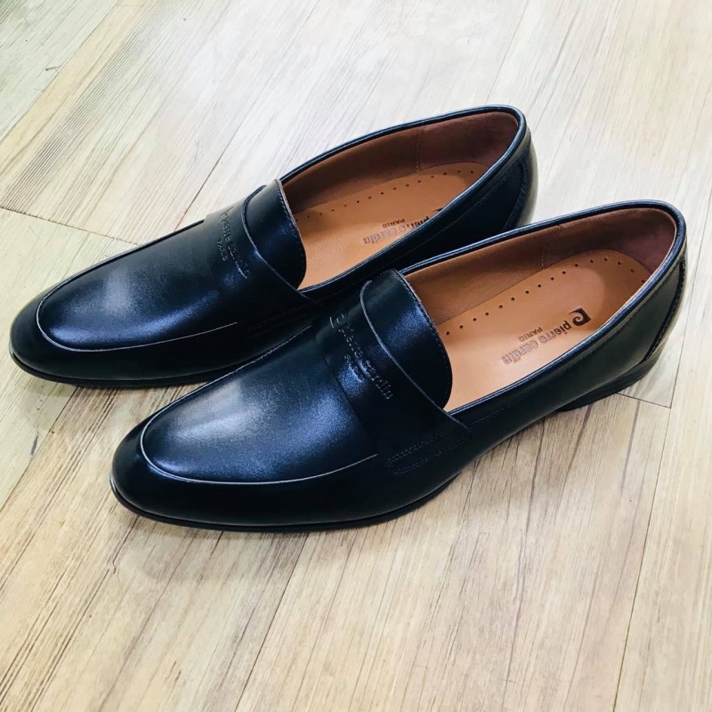Giầy Da lười piecardin Da Thật VNXK-Tặng Kèm Tất Bizmen