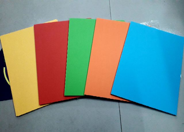 100 tờ bìa cứng màu A4 _ 5 màu