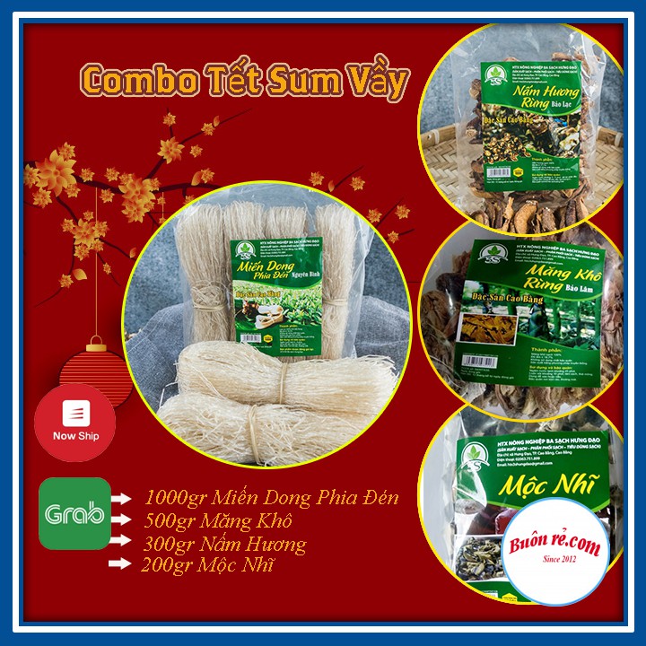 ĐẶC SẢN SẠCH CAO BẰNG - COMBO TẾT SUM VẦY - MĂNG, MIẾN, NẤM, MỘC NHĨ – COMBO QUÀ TẾT 00929 Buôn Rẻ