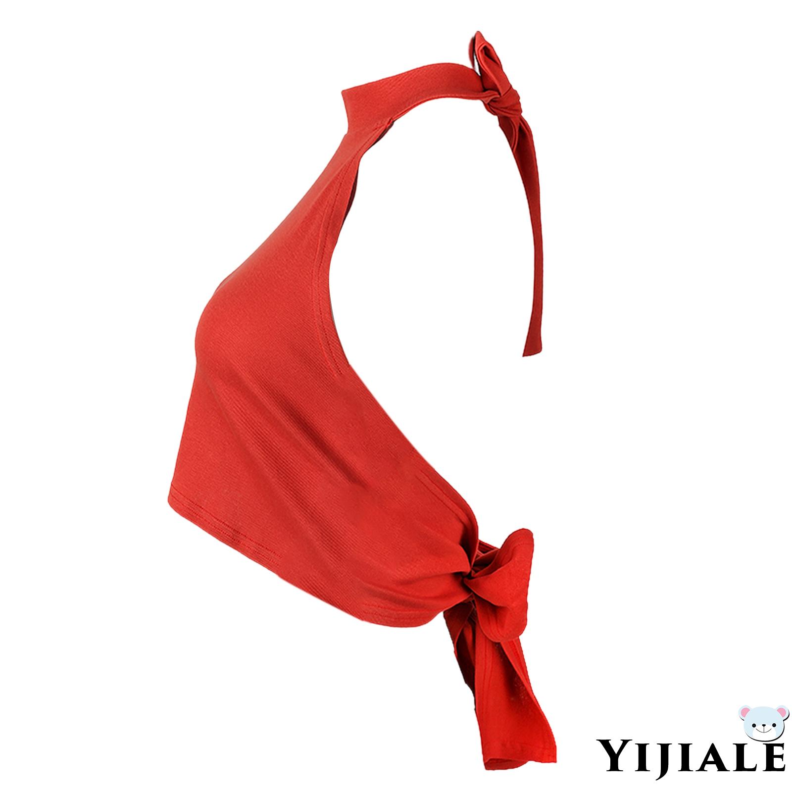 Áo Croptop Không Tay Màu Trơn Thắt Nơ Lưng Thời Trang Nữ  | BigBuy360 - bigbuy360.vn