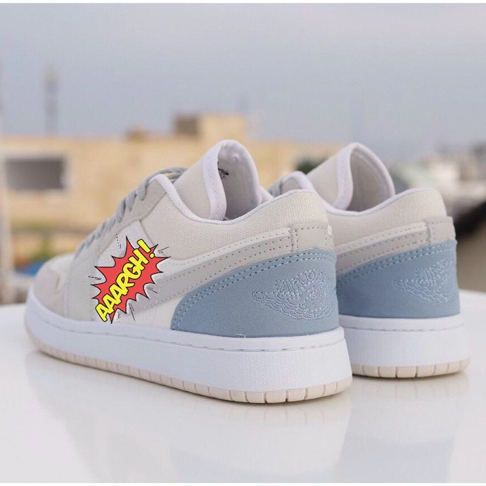 Giày sneaker nam nữ Jd ghi trắng, gót thêu cực đẹp | BigBuy360 - bigbuy360.vn