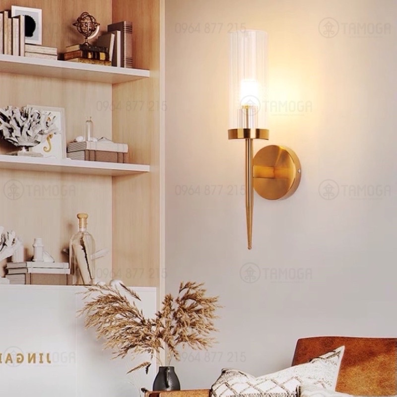 Đèn ngủ treo tường, đèn tường trang trí pha lê đơn DGT 1267, 3008