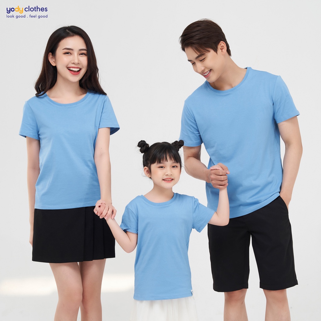 Áo thun nam YODY cổ tròn mềm mại giữ form thấm hút mồ hôi có bigsize TSM5289