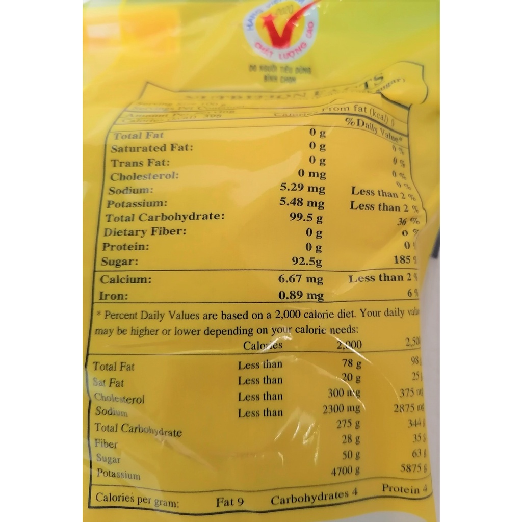 [Túi 1 Kg] ĐƯỜNG PHÈN NÂU [VN] ANH ĐĂNG Brown Rock Sugar