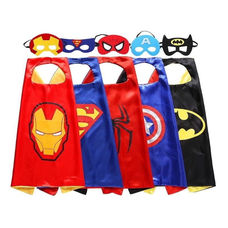 Áo choàng siêu nhân tặng mặt nạ Herokids PK38