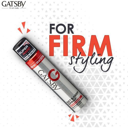 Gôm Xịt Tạo Kiểu Giữ Nếp Vừa Bóng Gatsby Set & Keep Hair Spray Super Hard