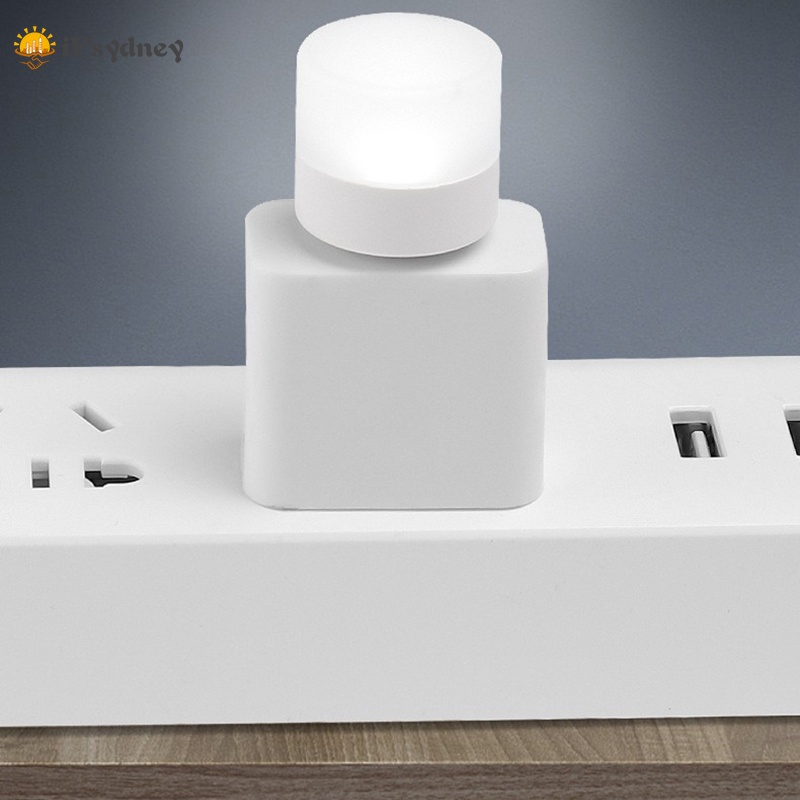 Đèn LED Tròn Nhỏ Bảo Vệ Mắt Cổng Sạc USB Cho Máy Tính/Laptop